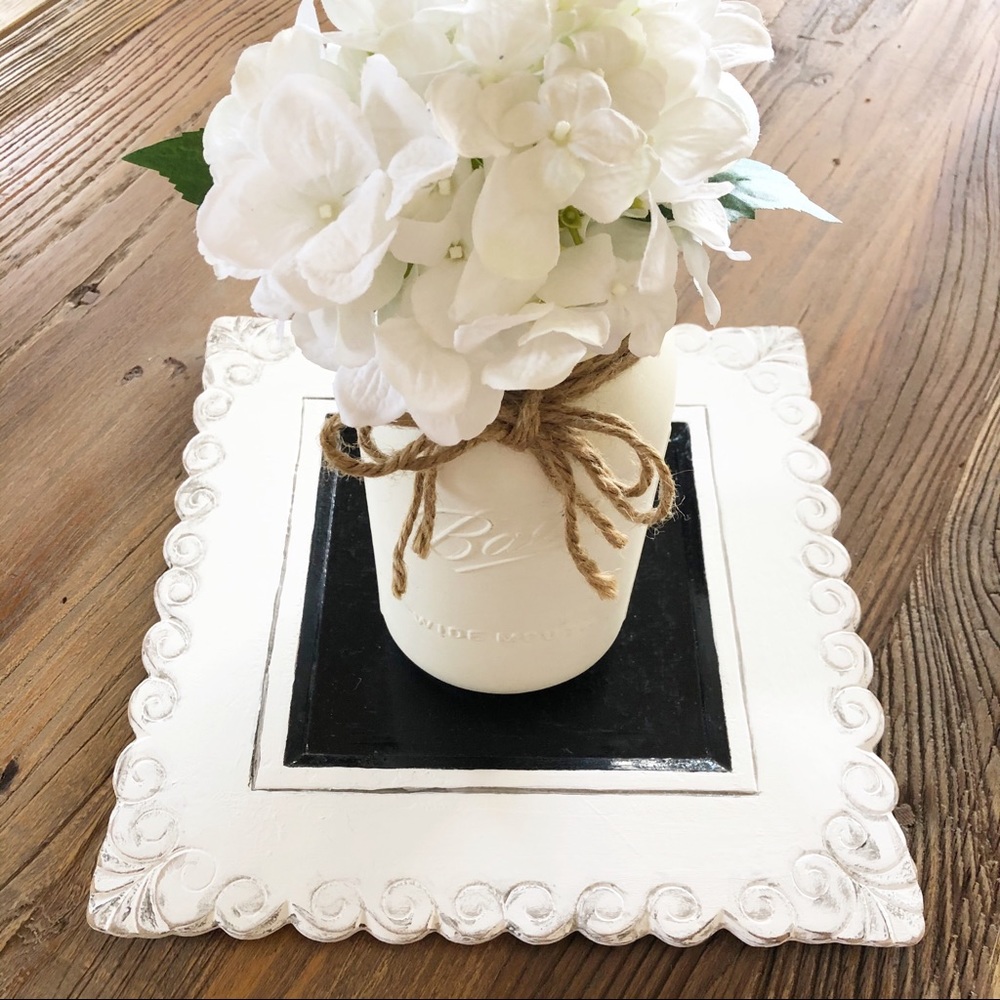 Farmhouse Rustic Wood Distressed Chalkboard / Tray